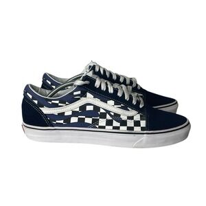 Vans Primary Checker Old Skool Blue/White Skateboard Shoes Men SZ‎ 11.5 500174